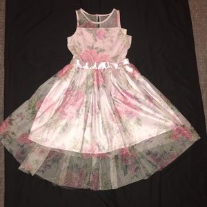 Justice Girls Pink Floral Dress Size 18